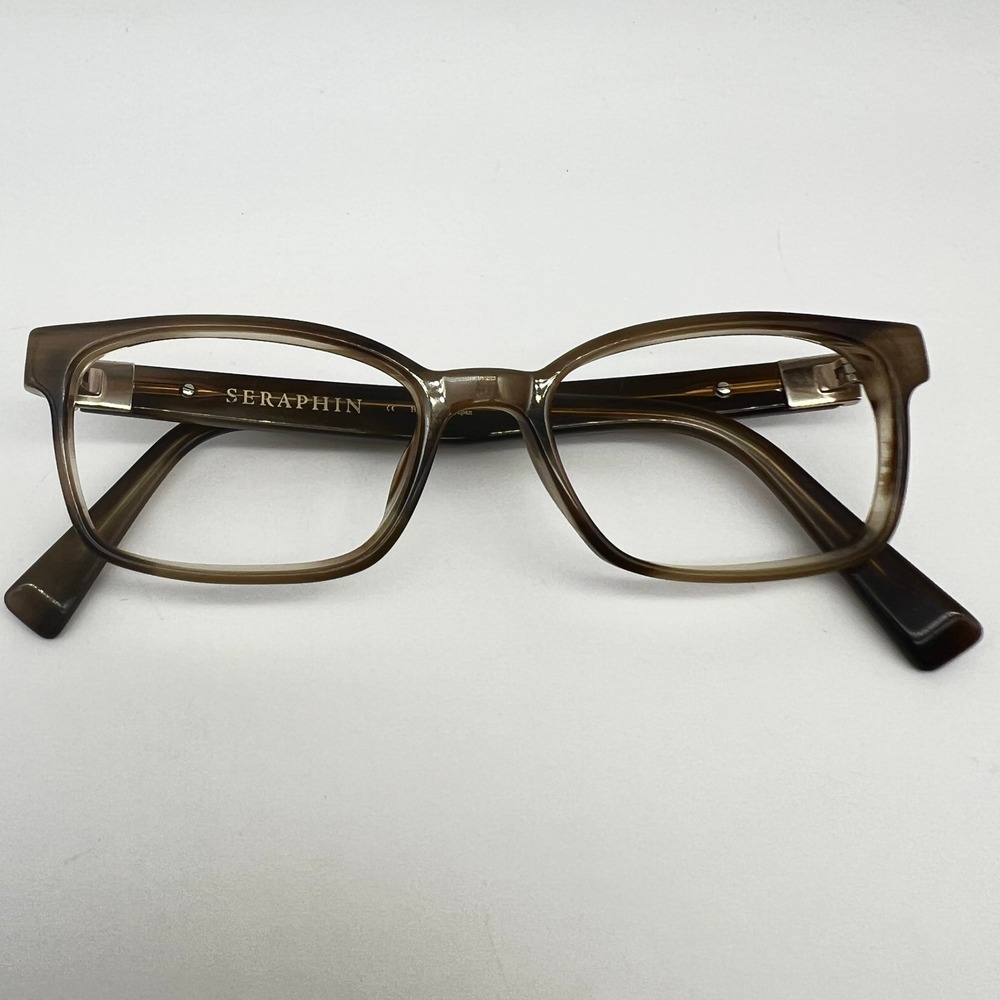 Seraphin Eyeglasses Brown Striated Handmade In Japan Women Eyewear Frames Only
